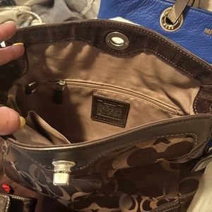 Coach brown logo purse